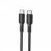 Кабель Type-C - Type-C BOROFONE BX116 (60W/1m/текстиль) черный#2117616