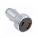 Автомобильное зарядное устройство USB/Type-C YU54W (54W, QC3.0, PD, SuperVOOC, FlashCharge, 1Type-C, 1USB) Серый#2131805