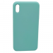 Чехол iPhone XS Max Silicone Case №21 (с Лого) в упаковке Голубой лед#2087605