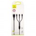 Кабель USB 3 в 1 Lightning/Micro USB/Type-C USAMS SJ367 U35 (2A/1m) черный#2117839
