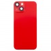 Задняя крышка для iPhone 14 (A2883) в сборе со стеклом камеры Красный (стекло, монолит, MagSafe, логотип) - Премиум#2123875