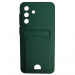 Чехол силиконовый Samsung A36/A56 матовый цветной с визитницей темно-зеленый#2092174