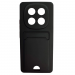 Чехол силиконовый Xiaomi Redmi Note 14 Pro матовый цветной с визитницей черный#2092145