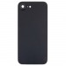 Задняя крышка для iPhone 16e (A3408/A3409/A3410/A3212) в сборе со стеклом камеры Черный (стекло, логотип) - Премиум#2123810