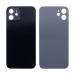 Задняя крышка для iPhone 12 (A2403) Черный (стекло, узкий вырез под камеру, логотип) - Премиум#2096704