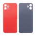 Задняя крышка для iPhone 12 (A2403) Красный (стекло, узкий вырез под камеру, логотип) - Премиум#2096697