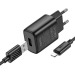 Адаптер Сетевой Hoco C134A Solid USB 2,4A/12W + кабель USB - Apple Lightning (black)#2131981