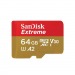 Карта памяти MicroSD 64GB SanDisk Class 10 Extreme UHS-I U3 (170 Mb/s) без адаптера#2095892