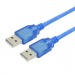 Кабель USB папа-папа A427 (синий) 1,5м в пакете#2101633