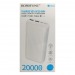 Внешний аккумулятор 20 000 mAh BOROFONE BJ80A (2USB/PD/Micro/LED инд.бат) белый#2100674