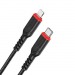 Кабель Lightning - Type-C HOCO X59 (20W/3A/3m/текстиль) черный#2102510