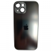 Чехол силикон-пластик iPhone 15 стеклянный матовый с логотипом серый#2109988