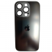 Чехол силикон-пластик iPhone 15 Pro стеклянный матовый с логотипом серый#2109987