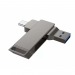 USB карта памяти HOCO UD15 256ГБ USB 3.2 + Type-C (серый)#2100428