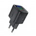 Сетевое зарядное устройство USB/Type-C Acefast A116 (35W, QC3.0, PD, 2 порта, GaN, с дисплеем) Черный#2128580