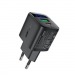 Сетевое зарядное устройство USB/Type-C Acefast A114 (25W, QC3.0, PD, 2 порта, GaN, с дисплеем) Черный#2128576