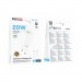 Сетевой адаптер питания BOROFONE BA104A PD 20W + Q.C3.0 + кабель Type-C - Type-C (белый)#2104571