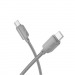 Кабель Type-C - Type-C HOCO X113 (60W/3A/1m/текстиль) серый#2117737