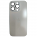 Чехол силикон-пластик iPhone 15 Pro стеклянный матовый с логотипом белый#2109978