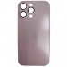 Чехол силикон-пластик iPhone 15 Pro Max стеклянный матовый с логотипом розовый#2109971