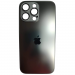 Чехол силикон-пластик iPhone 15 Pro Max стеклянный матовый с логотипом серый#2109970