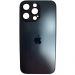 Чехол силикон-пластик iPhone 15 Pro Max стеклянный матовый с логотипом темно-синий#2109969