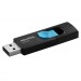 USB  32GB  A-Data  UV220  чёрный/голубой#2110337