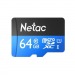 MicroSD  64GB  Netac  P500  Ultra  Class 10 A1 U1 V10 без адаптера#2107126