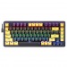 Клавиатура проводная игровая механическая REDRAGON Elf RU,RGB,фиолет-желтый,гаскет (1/10)#2109493