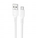 Кабель USB - микро USB Borofone BX116 Certain, 1.0м, 2.4A, ткань, цвет: белый (1/360)#2109279