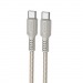 Кабель Type-C - Type-C Borofone BX116 Certain, 1.0м, 3A, PD60Вт, ткань, цвет: серый (1/360)#2109269