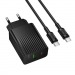 Сетевое ЗУ BOROFONE BAS74A + кабель Type-C-Type-C (USB CQ3.0/PD 20W) черное#2109535