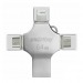 USB 3.0  64GB  Smart Buy  MC15  Metal Quad  4-in-1 (Lightning + USB Type-A + USB Type-C + micro USB)  серебро металл#2109700