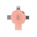 USB 3.0  128GB  Smart Buy  MC15A  Metal Quad  4-in-1 (Lightning + USB Type-A + USB Type-C + micro USB)  розовый металл#2109737