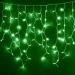 Гирлянда светодиодная ECOLA 220V IP44 Бахрома 5x0.5м 135Led Зеленый, Green, 8 режимов, прозр.провод с вилкой (1/30)#2110288