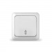 Выключатель проходной одноклавишный "UNIVersal" серия "Олимп", о/у, 10А, 220В, белый (еврослот) (1/10/100)#2135622