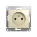 Механизм розетки 1-м С/У GLOSSA 16А IP20 без заземл. беж. Systeme Electric GSL000241 (1/20/160)#2135586