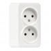 Розетка SMARTBUY 2-местная 10А, ОУ, без заземления белая, керамика "Юпитер" (SBE-03w-10-S2-N-c) (1/10)#2123101