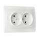 Розетка SMARTBUY скрытая установка, 2-местная без заземления 10А белая, керамика "Венера" (SBE-01w-10-S2-N-c) (1/10)#2123110