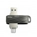 USB 3.0  32GB  Netac  US11 Dual  чёрный/серебро  (USB 3.0 / Type C)#2110679