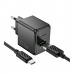 Блок питания сетевой 1 USB HOCO CS17A Wish, 3.0A, кабель Type-C - Type-C, цвет: чёрный (1/28/168)#2119840