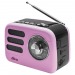 Радиоприемник трёхдиапазонный RITMIX RPR-033 PINK, Bluetooth v.5.3, USB флэш/microSD, MP3, вход USB Type-C, розовый(1/30)#2129436