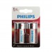 Элемент питания PHILIPS Power LR20 2BL  (2/24/48/3360)#2110656