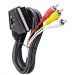 Адаптер SCART OUT 3 RCA SK10 с переключателем#2137051