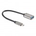 Кабель-переходник Type-C(M)--> USB 3.0 Af , OTG, 1,5A , 5,0Gbps , Alum grey 0,2m TELECOM (TC409M) (1/504)#2112348