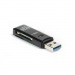 Картридер Smartbuy USB 3.0 SD/MicroSD SBR-750-B, черный (1/100)#2121807