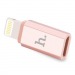 Переходник 8 pin - микро USB(f) HOCO 0.05м, плоский, алюминий, цвет: розовое золото (1/200/1200)#2112381