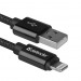 USB кабель ACH01-03T PRO USB2.0 Черный, AM-LightningM, 1m,2.1A#2111439