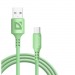 USB кабель F207 TypeC, green, 1м,2.4А,силикон,пакет#2111398