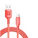 USB кабель F207 TypeC, red, 1м,2.4А,силикон,пакет#2111396